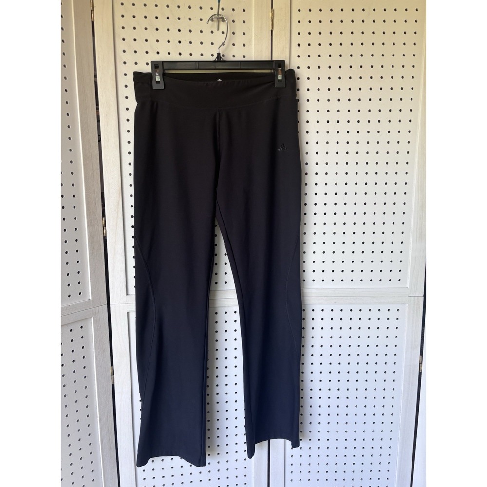 Adidas Climalite Pants Womens M Black Stretch Straight Leg Yoga Pants Stretch